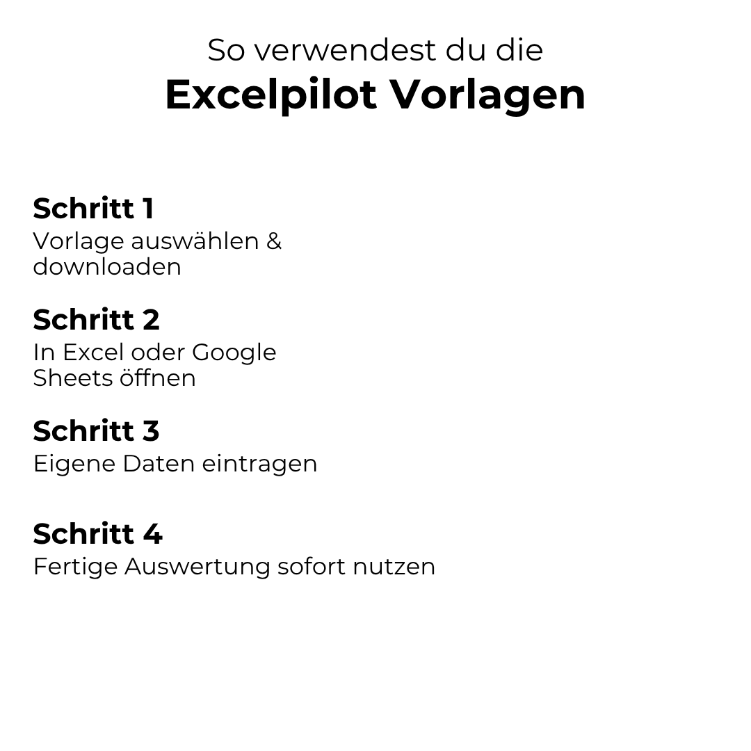 Excelpilot – Nie wieder bei Null anfangen